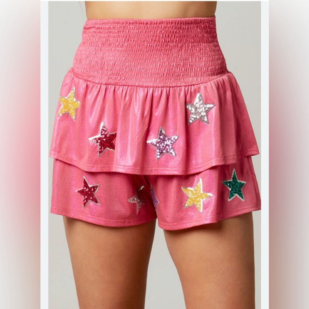 Star sequin shorts